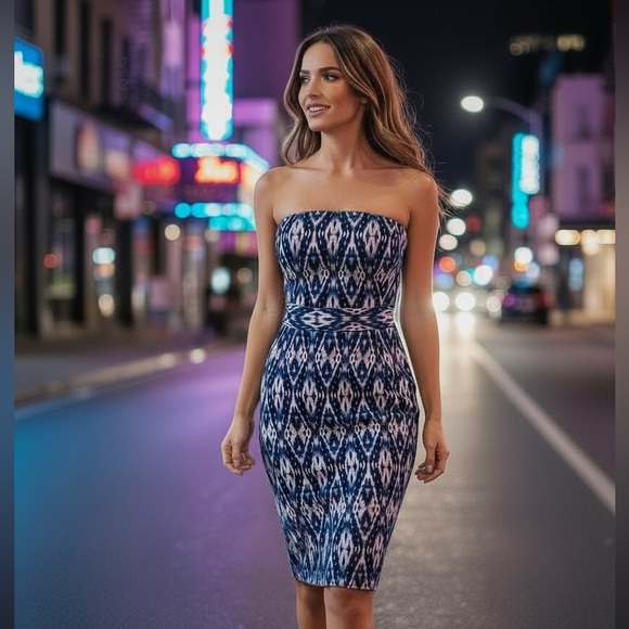 Banana Republic Strapless Dress - Ikat print - Picture 2 of 10